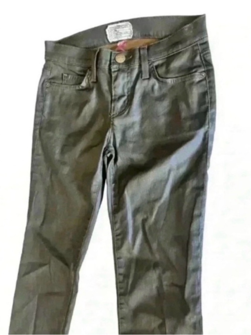 CURRENT/ELLIOTT The Ankle Skinny Coated Skinny
Pants Army Green - Picture 5 of 10